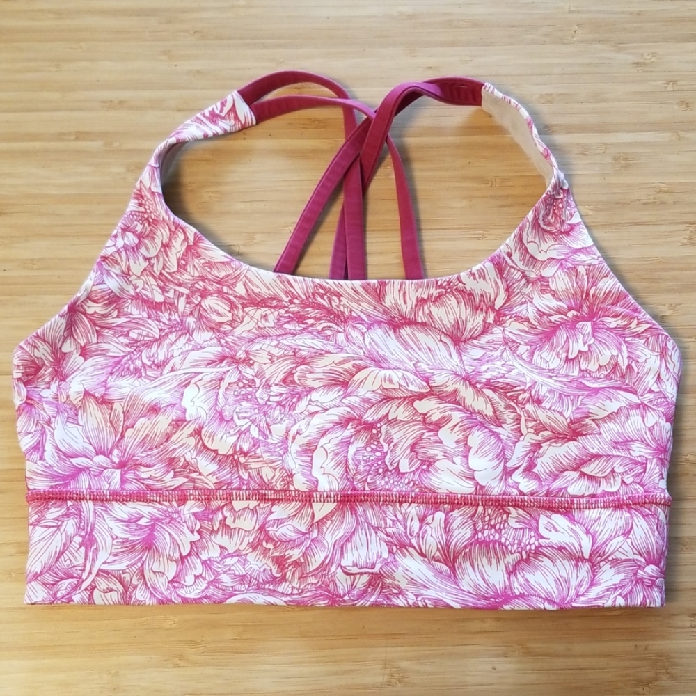 lululemon athletica Pink Floral Bra